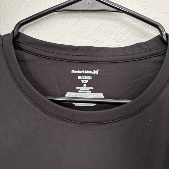 Elegant Black Long Sleeve Top with Side Ties - Picture 8 of 10